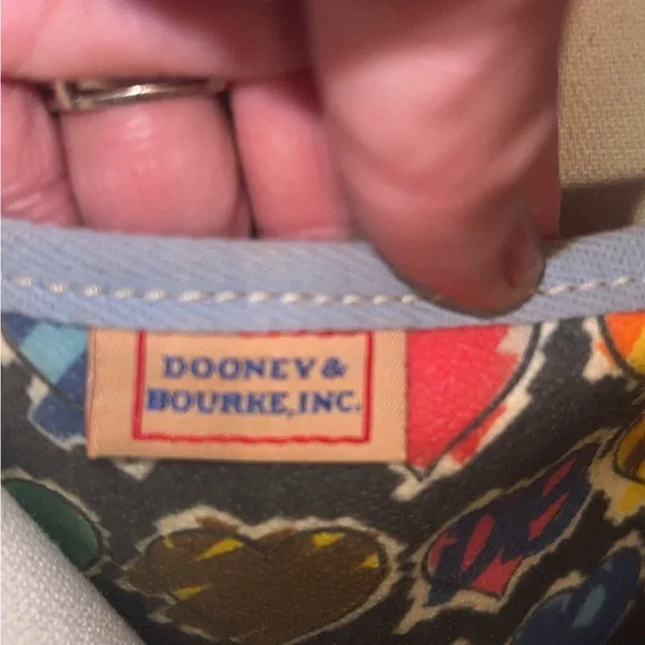 Dooney & Bourke Vintage Rainbow Crayon Graffiti Hearts Collection Bag Y2K 🌈 - Picture 10 of 17